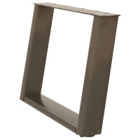 Produktbild för Soffbordsben U-formade 2 st naturstål 70x(42-43) cm stål