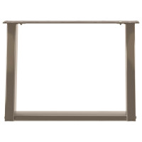 Produktbild för Soffbordsben U-formade 2 st naturstål 70x(42-43) cm stål