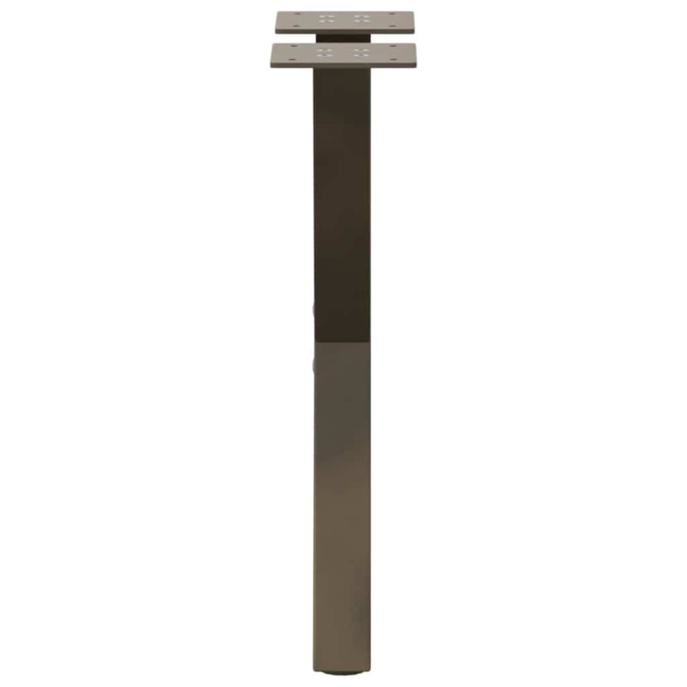 Produktbild för Soffbordsben X-formade 2 st naturstål 38x(42-43) cm stål
