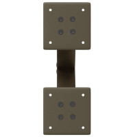 Produktbild för Soffbordsben X-formade 2 st naturstål 38x(42-43) cm stål