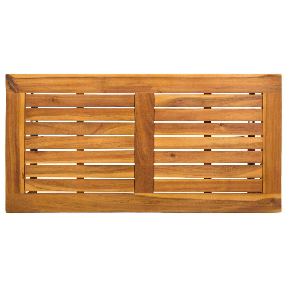 Produktbild för Utomhusbord Naturfärg 80 x 40 x 40 cm Stål och poly rattan