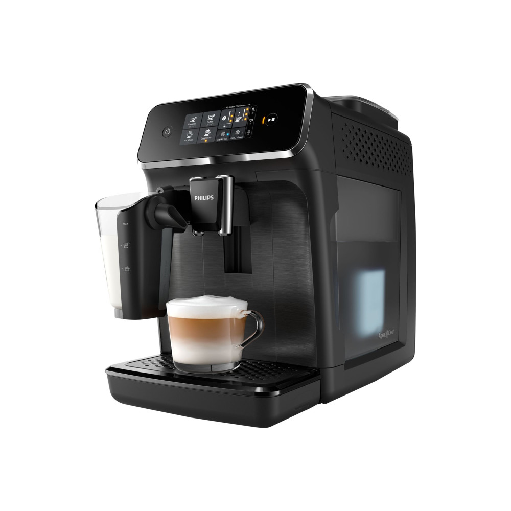 Produktbild för Philips Series 2200 EP2230 - automatisk kaffekokare med mjölkskummare - 15 bar - mattsvart