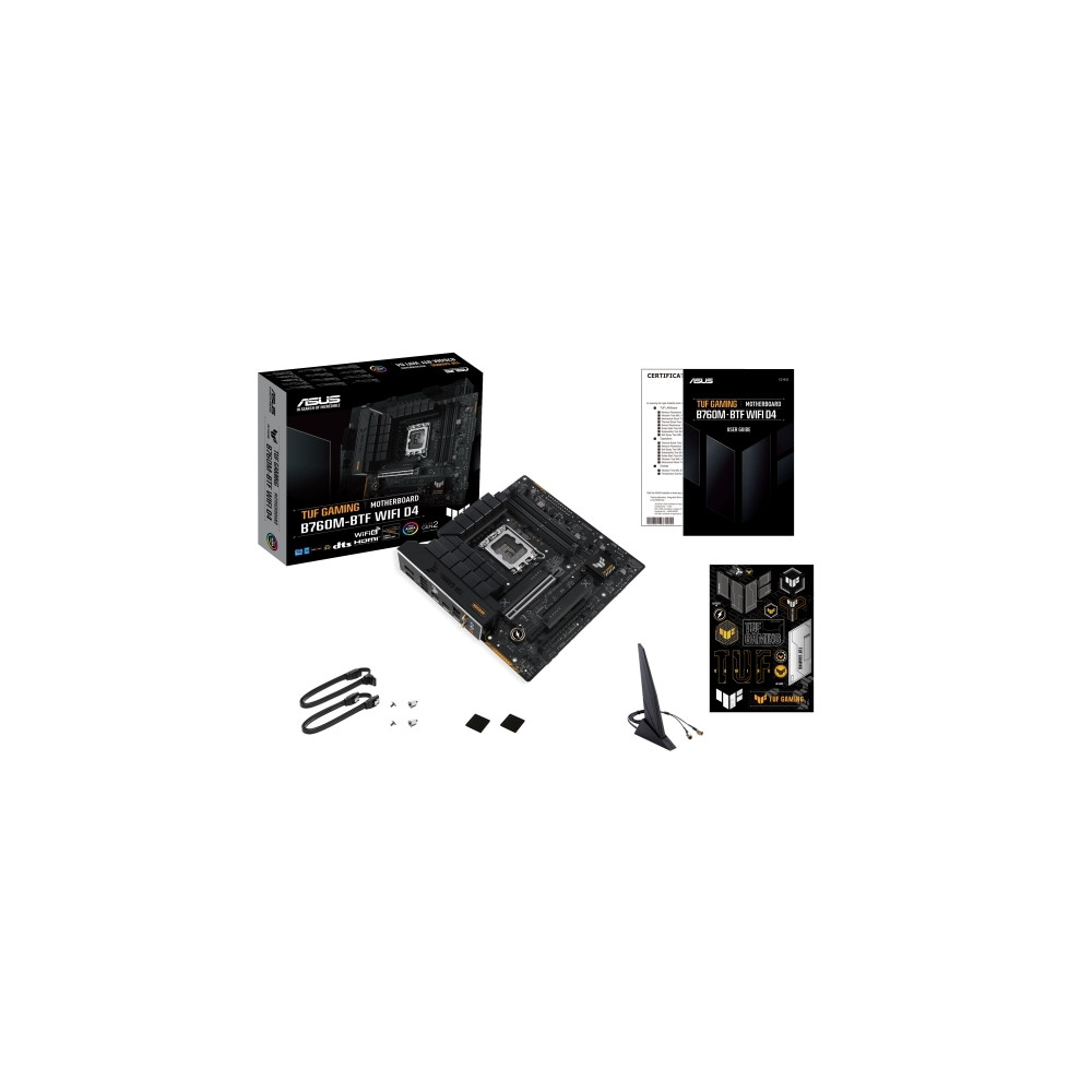 Produktbild för ASUS TUF GAMING B760M-BTF WIFI D4 - moderkort - micro ATX - LGA1700-uttag - B760