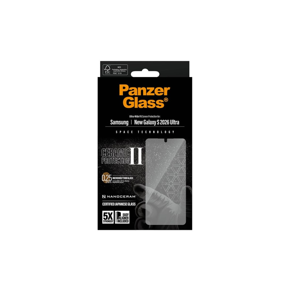 Produktbild för PanzerGlass - skärmskydd för mobiltelefon - ultrabred passning med EasyAligner