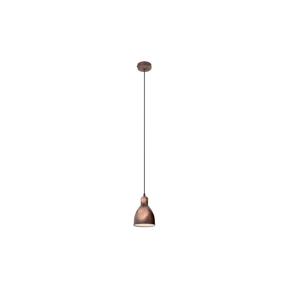 Produktbild för Eglo Priddy 1 - hängande lampa - E27 - Antik, koppar