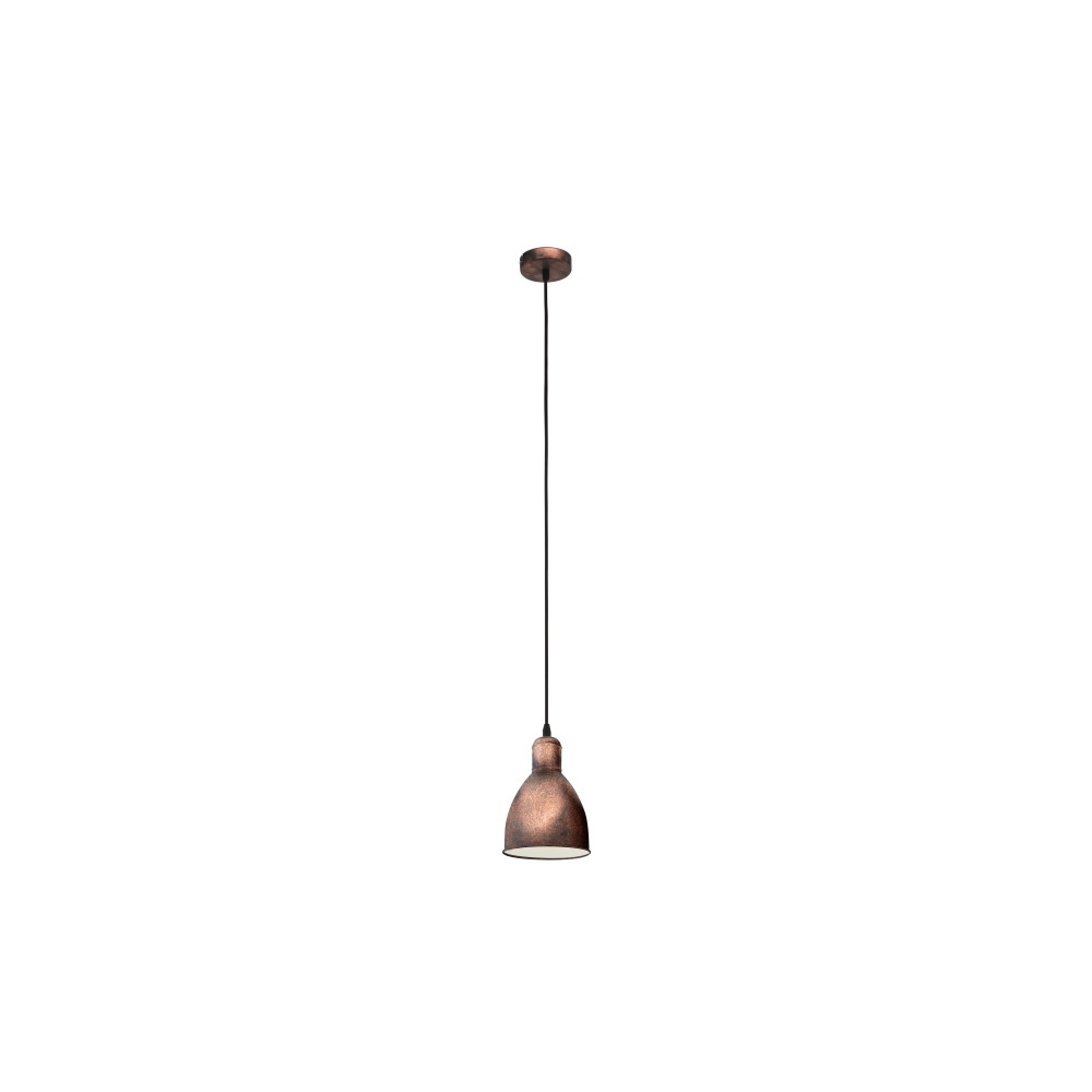 Produktbild för Eglo Priddy 1 - hängande lampa - E27 - Antik, koppar
