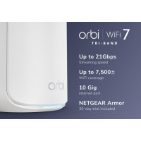 Produktbild för NETGEAR Orbi 870 Series RBE873 - Wifi-system - Wi-Fi 7 - skrivbordsmodell