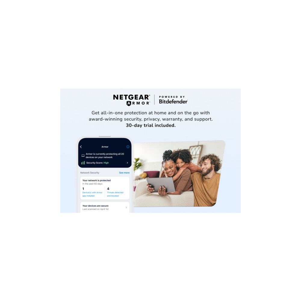 Produktbild för NETGEAR Orbi 870 Series RBE872 - Wifi-system - Wi-Fi 7 - skrivbordsmodell
