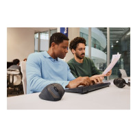 Produktbild för HP 725M - mus - 21° semi-vertikal lutning - Bluetooth, 2.4 GHz - svart
