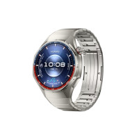 Produktbild för Huawei Watch GT 6 Pro - titanium alloy - smart klocka med rem - silver - silver
