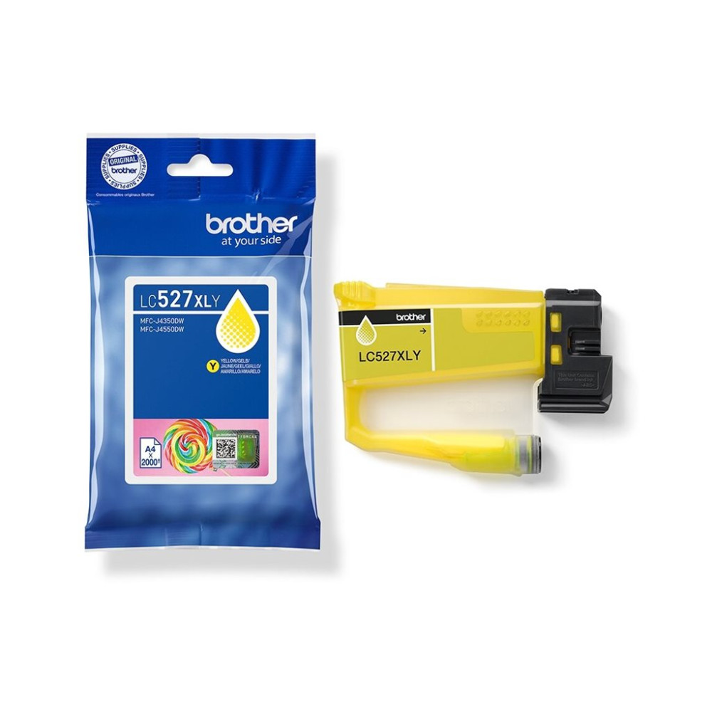 Produktbild för Brother LC527XLY - Lång livslängd - gul - original - bläckpatron
