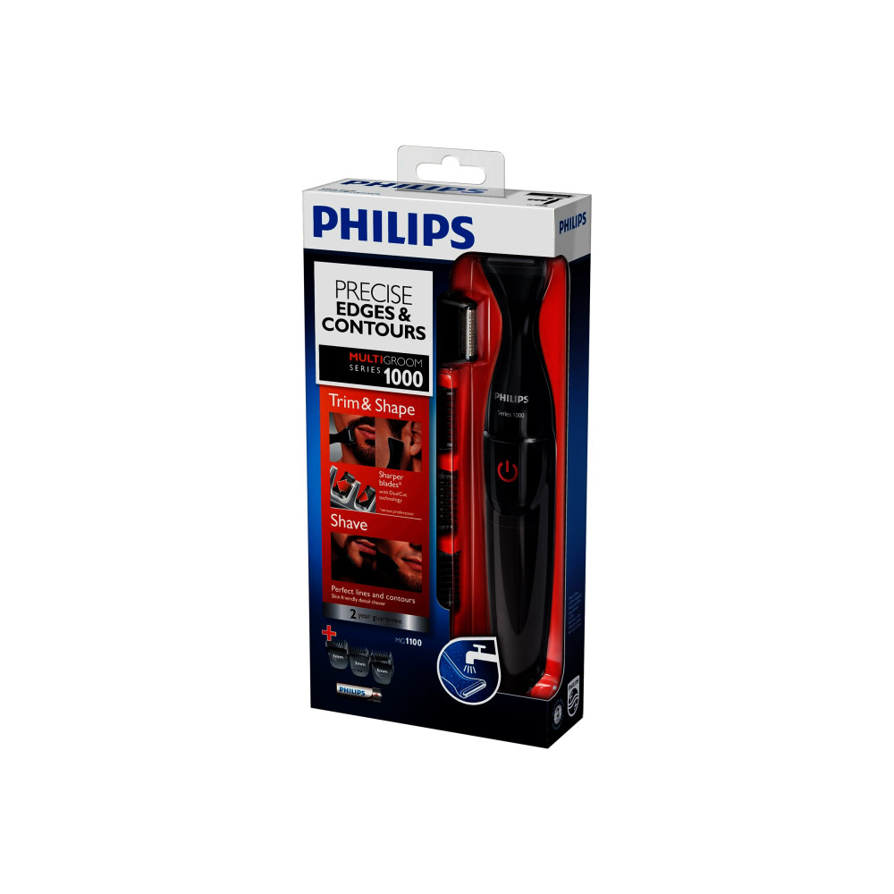 Produktbild för Philips Multigroom Series 1000 MG1100 - trimmer - röd/svart