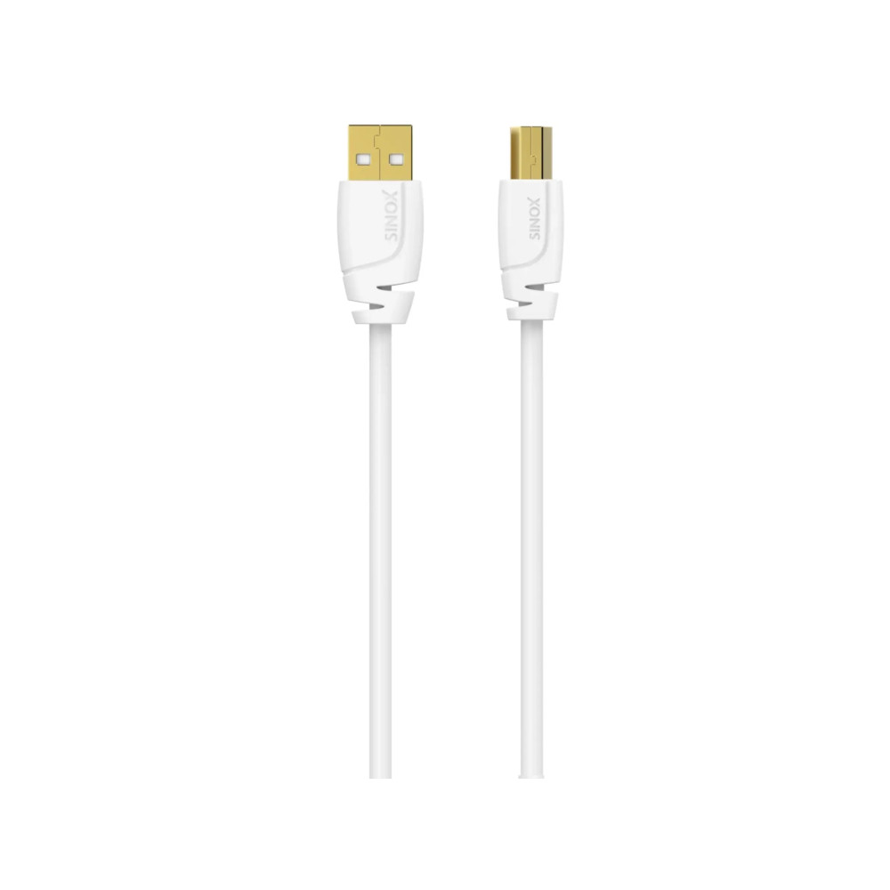 Produktbild för Sinox SOC04103, 3 m, USB A, USB B, USB 2.0, 0,48 Gbit/s, Vit