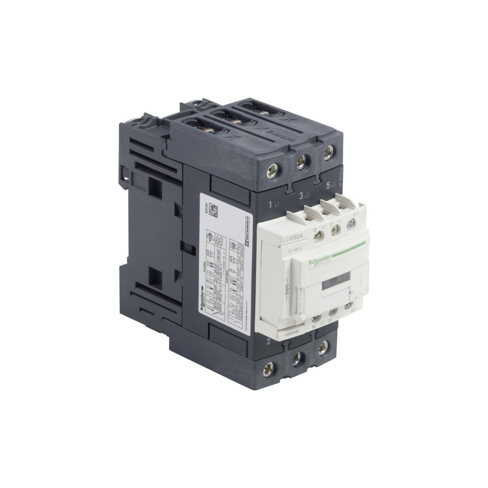 Produktbild för SCHNEIDER ELECTRIC Contactor 22kW, 400V AC, 50A vid AC3,3 po...