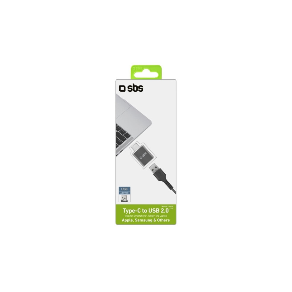Produktbild för SBS TEADAPTTCUSB Kabeladapter USB-C USB-A Svart (TEADAPTTCUS...