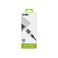 Produktbild för SBS TEADAPTTCUSB Kabeladapter USB-C USB-A Svart (TEADAPTTCUS...