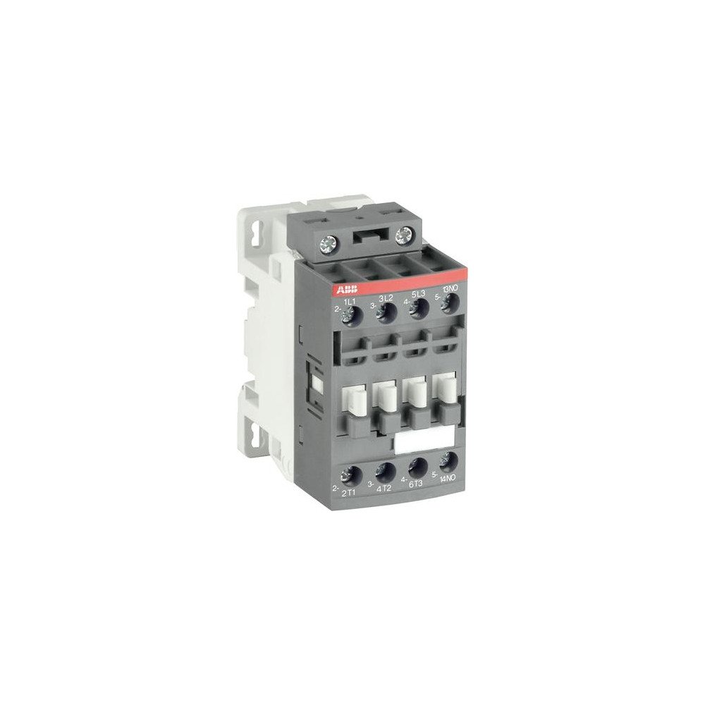 Produktbild för Kontaktor 3-polig 4kW, 400V AC, styrspänning 100-250V AC/DC,...