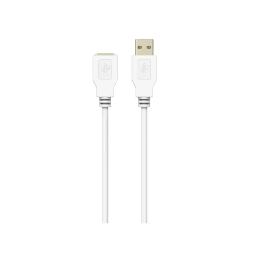 Sinox beslag Sinox SOC04302, 2 m, USB A, USB A, USB 2.0, 0,48 Gbit/s, Vit