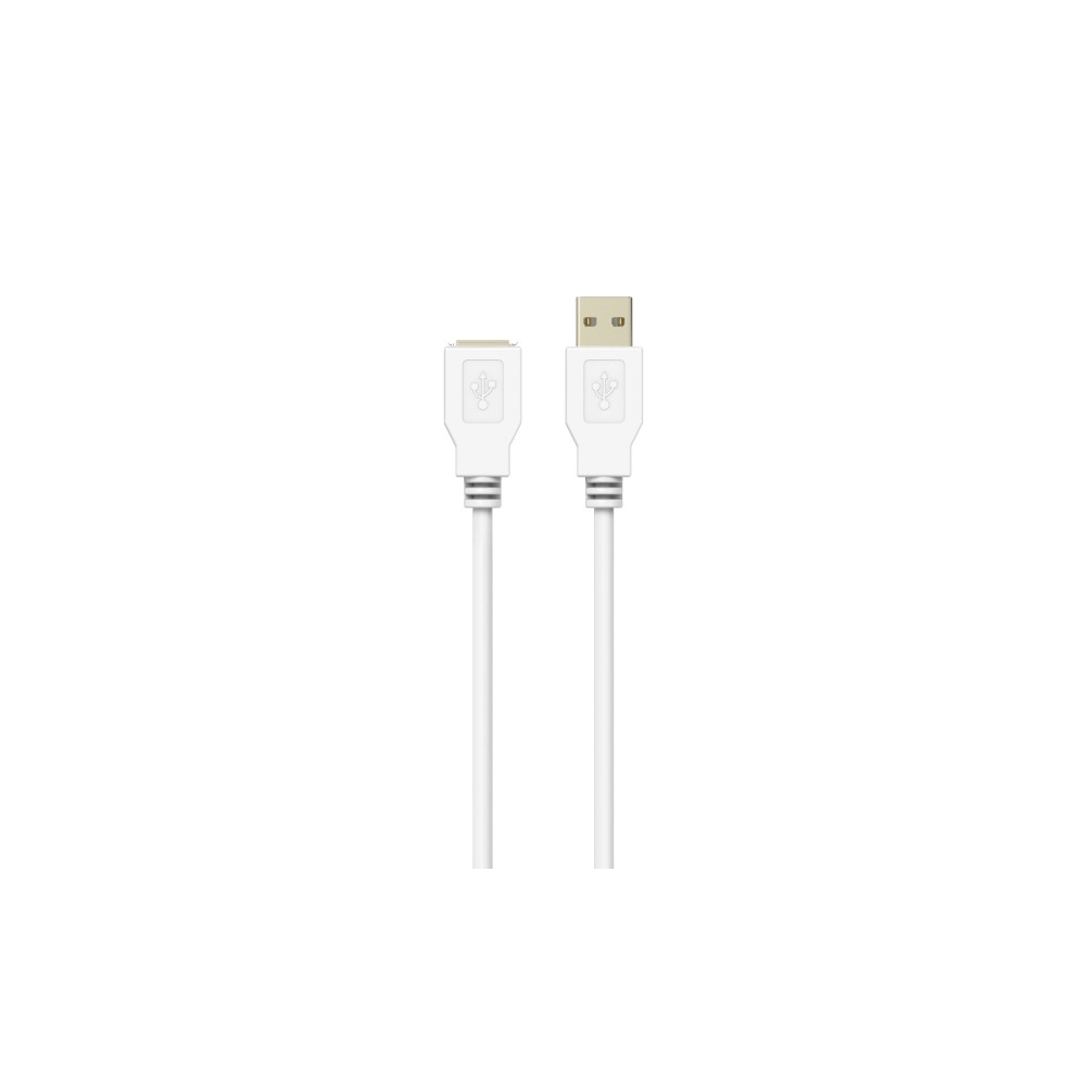 Produktbild för Sinox SOC04305, 5 m, USB A, USB A, USB 2.0, 0,48 Gbit/s, Vit