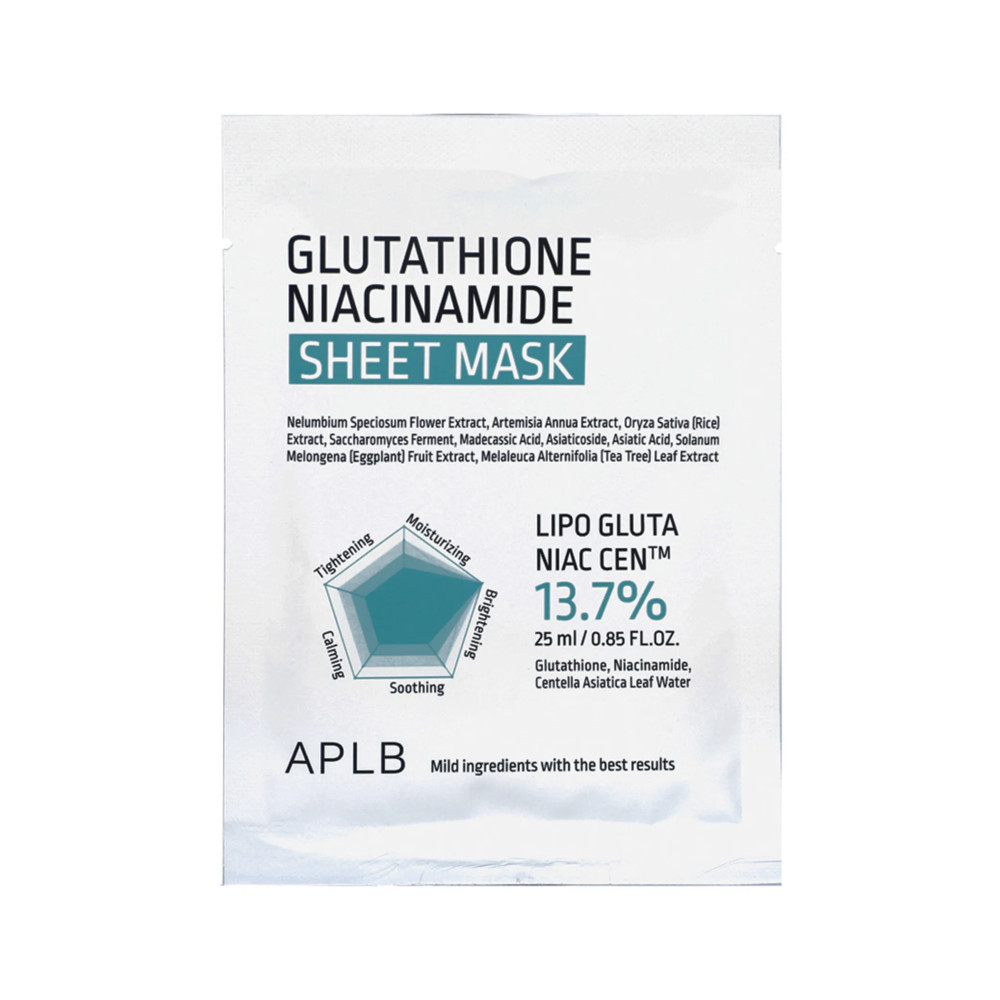 Produktbild för APLB Glutathione Niacinamide Sheet Mask 25ml