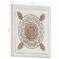 Produktbild för Konst Dekor 2 pcs Brun och vit 40 x 40 x 1,5 cm Konstruerat trä