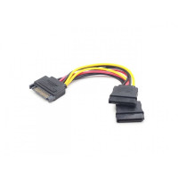 Produktbild för Cablexpert CC-SATAM2F-01 - strömdelare - SATA-ström till SATA-ström - 15 cm