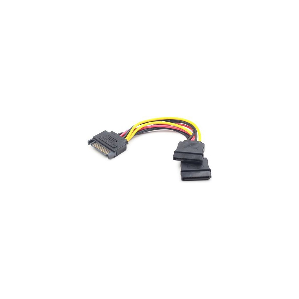 Produktbild för Cablexpert CC-SATAM2F-01 - strömdelare - SATA-ström till SATA-ström - 15 cm