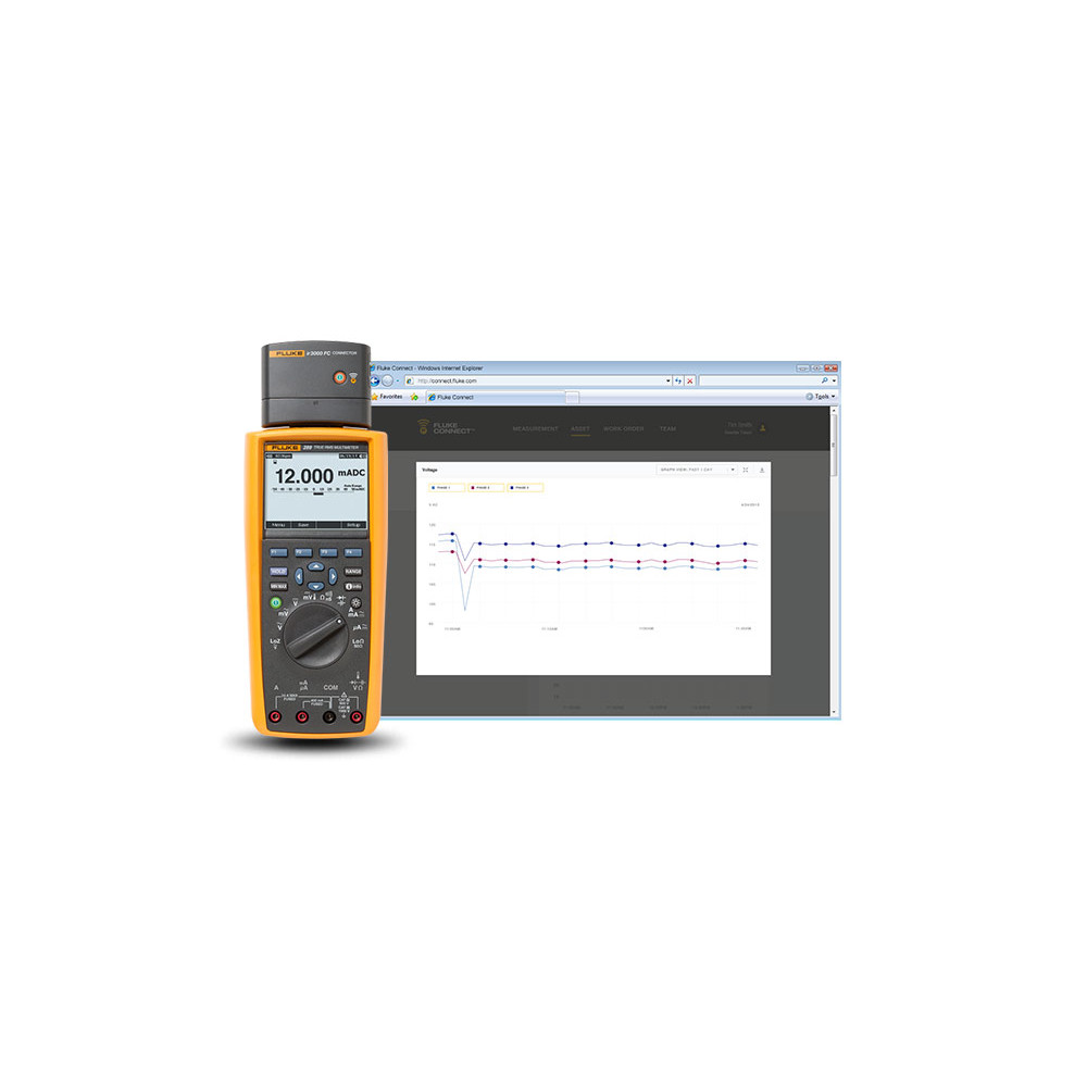 Produktbild för Fluke 3947801 Hand-multimeter digital Grafik-display, Datalo...