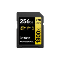 Produktbild för Lexar Professional GOLD Series - flash-minneskort - 256 GB - SDXC UHS-II