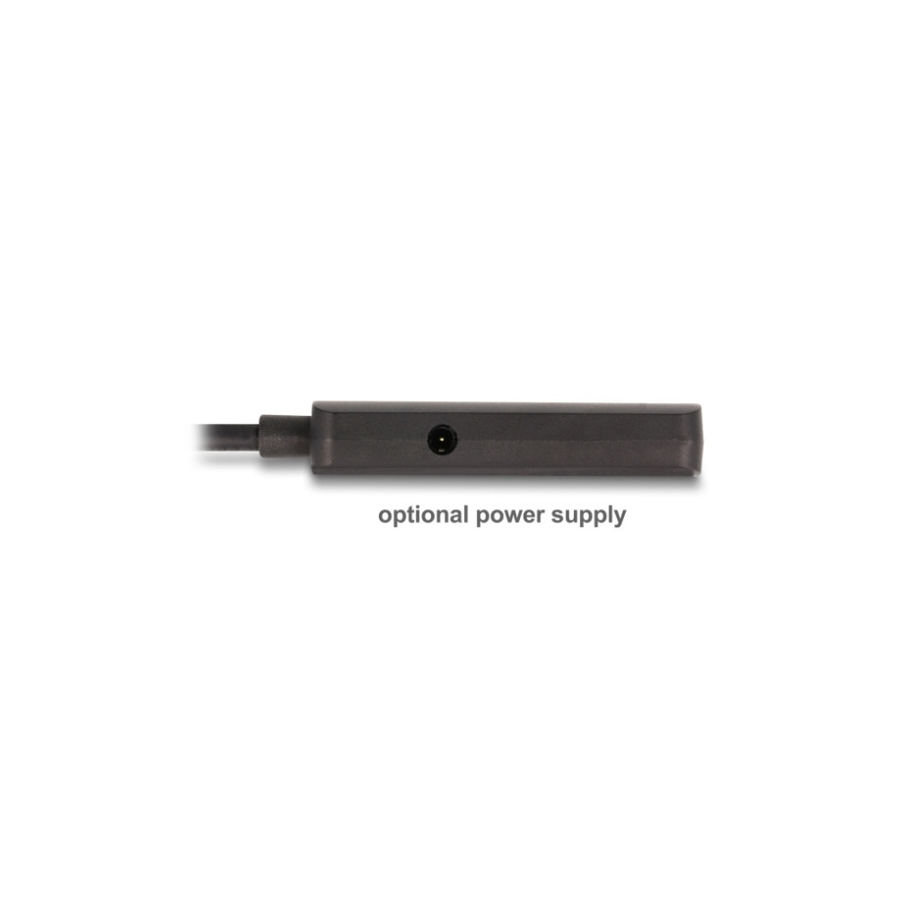 Produktbild för Delock - USB typ C-förlängningskabel - 24 pin USB-C till USB-C/DC-strömuttag - 5 m