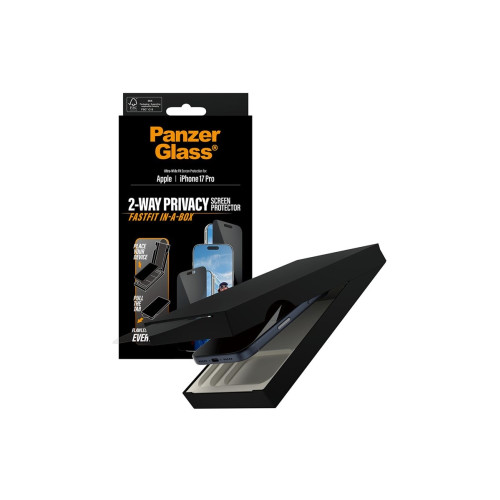 PanzerGlass PanzerGlass Privacy - skärmskydd för mobiltelefon - ultra-bred passform med FASTFIT IN-A-BOX