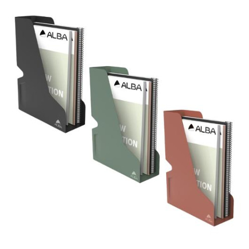 Alba Tidskriftssamlare ALBA metall A4 svart