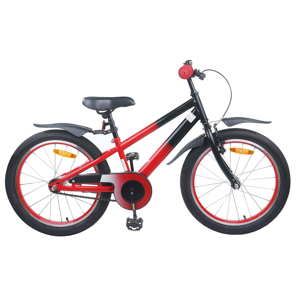 Produktbild för Barncykel 18 Tum för 5-7 år gamla Röd Svart