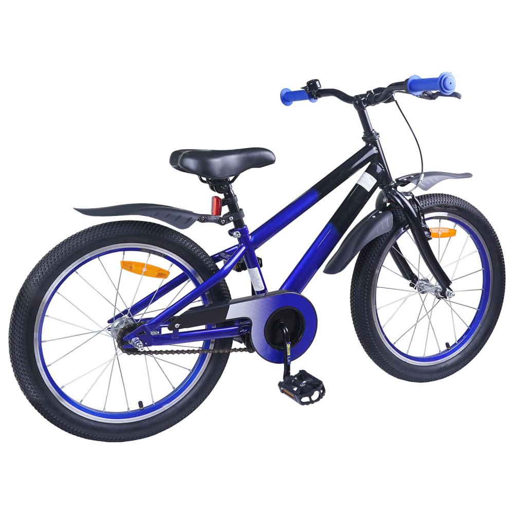 Produktbild för Barncykel 18 Tum för 5-7 år gamla Blå Svart