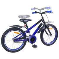 Produktbild för Barncykel 18 Tum för 5-7 år gamla Blå Svart