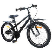 Produktbild för Barncykel 18 Tum för 5-7 år gamla Svart