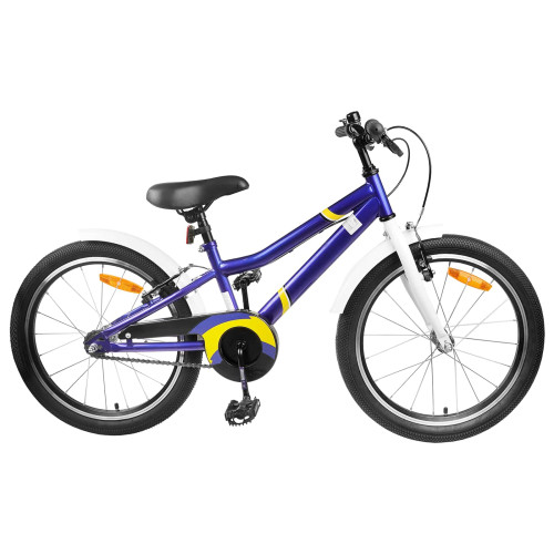 vidaXL Barncykel 18 Tum för 5-7 år gamla Blå vit - Cyklar
