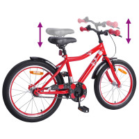 Produktbild för Barncykel 18 Tum för 5-7 år gamla Röd