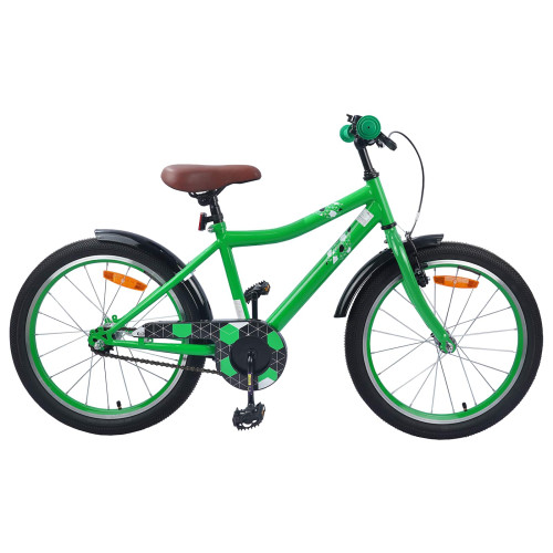 vidaXL Barncykel 18 Tum för 5-7 år gamla Grön