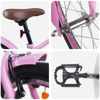 Produktbild för Barncykel 18 Tum för 5-7 år gamla Ljusrosa