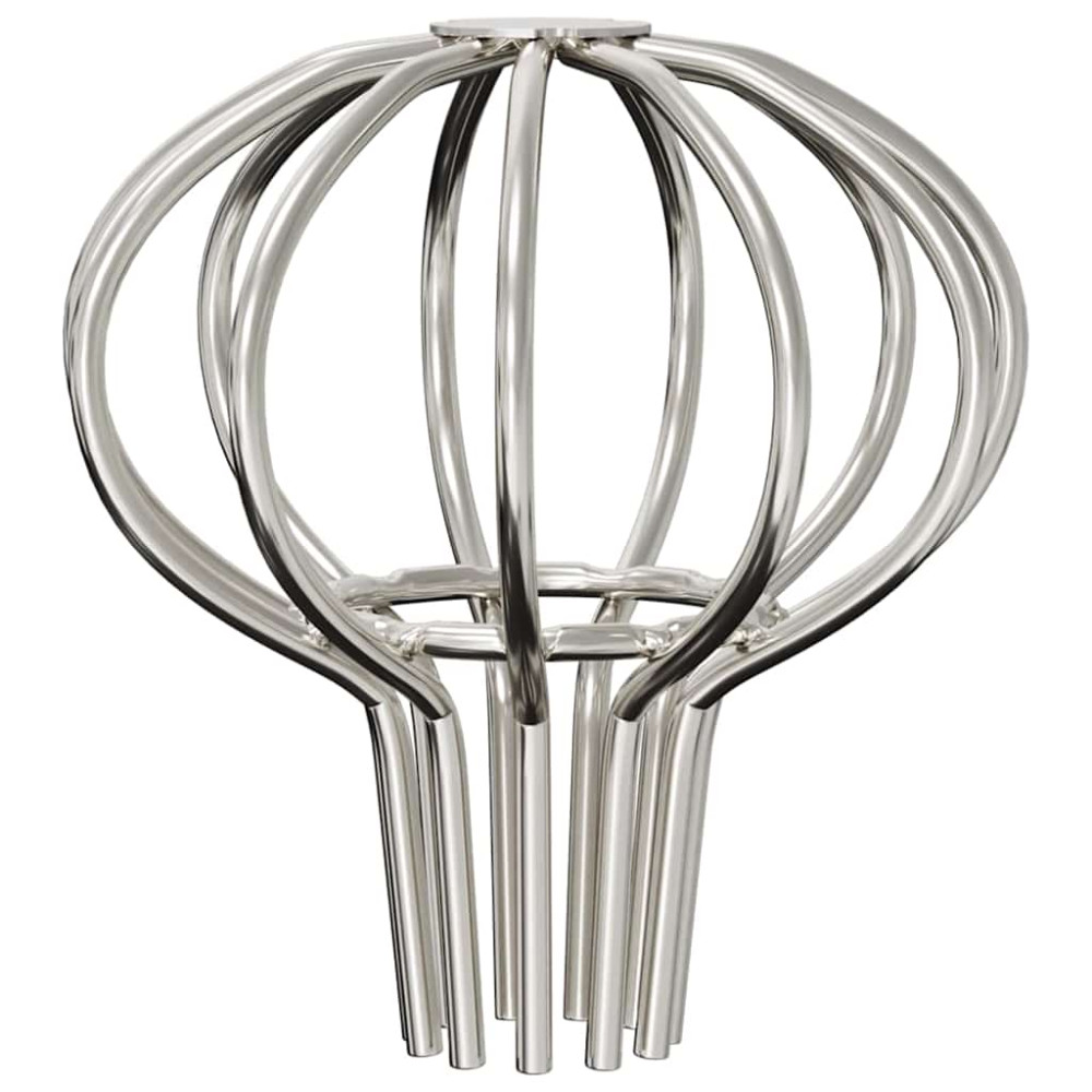 Produktbild för Takrännans lövskydd 8 pcs Silver 50 mm Rostfritt stål