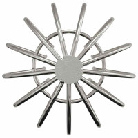 Produktbild för Takrännans lövskydd 8 pcs Silver 75 mm Rostfritt stål