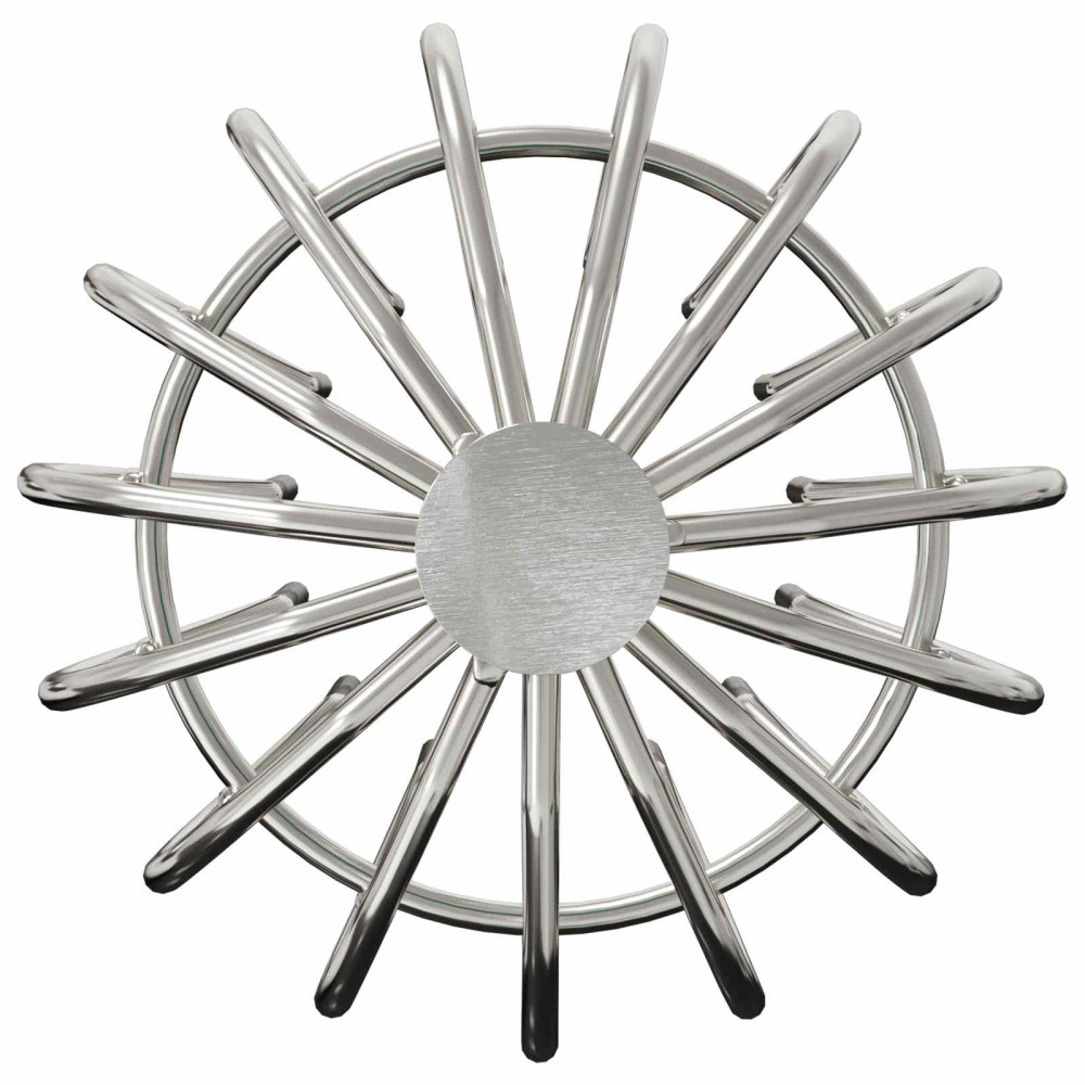 Produktbild för Takrännans lövskydd 2 pcs Silver 110 mm Rostfritt stål