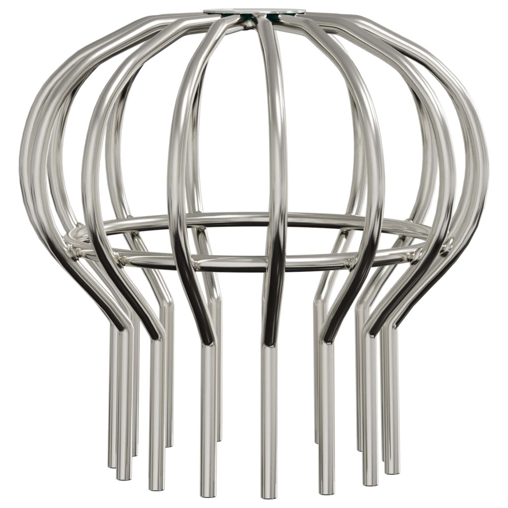 Produktbild för Takrännans lövskydd 8 pcs Silver 110 mm Rostfritt stål