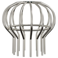 Produktbild för Takrännans lövskydd 8 pcs Silver 110 mm Rostfritt stål
