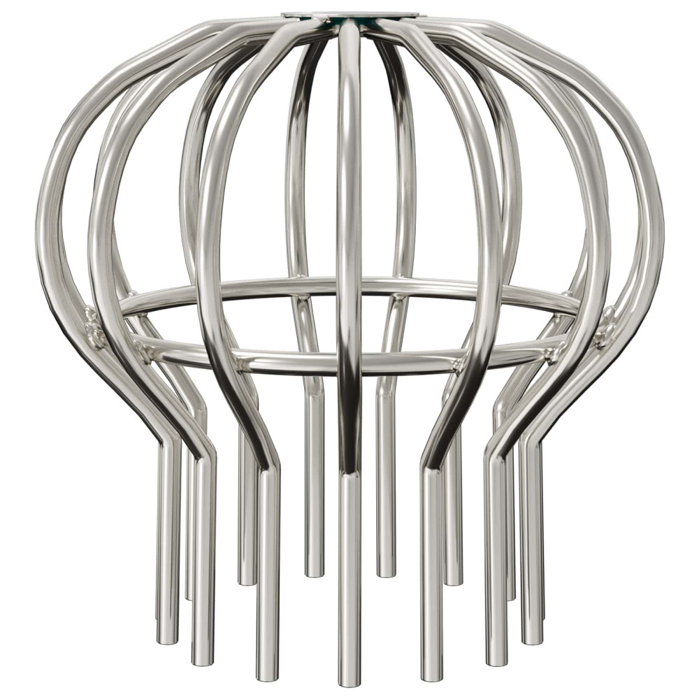 Produktbild för Takrännans lövskydd 8 pcs Silver 110 mm Rostfritt stål