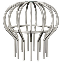 Produktbild för Takrännans lövskydd 8 pcs Silver 110 mm Rostfritt stål
