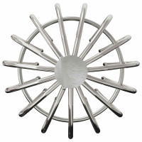 Produktbild för Takrännans lövskydd 8 pcs Silver 110 mm Rostfritt stål