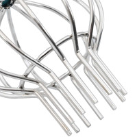Produktbild för Takrännans lövskydd 8 pcs Silver 110 mm Rostfritt stål