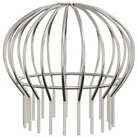 Produktbild för Takrännans lövskydd 2 pcs Silver 160 mm Rostfritt stål